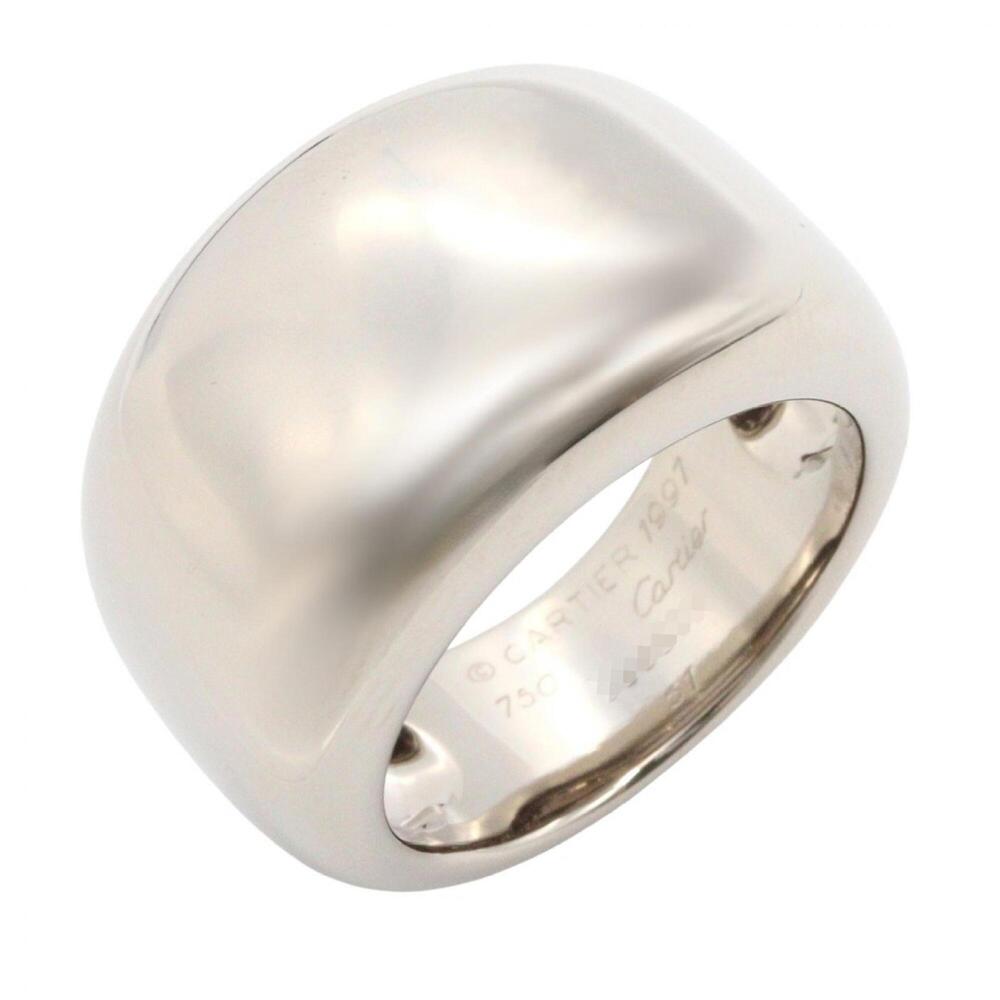 Cartier Nouvelle Vague Ring, 18K White Gold (WG), Women's Silver Tone